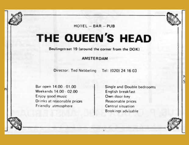 Advertentie van The Queens Head